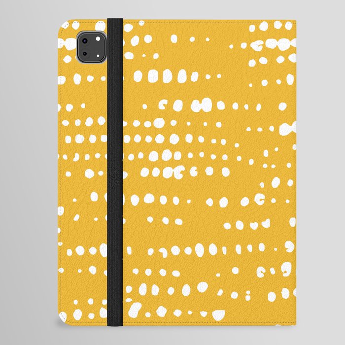 Abstract Spotted Pattern in Yellow iPad Folio Case