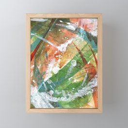 Abstract Green/Orange Framed Mini Art Print