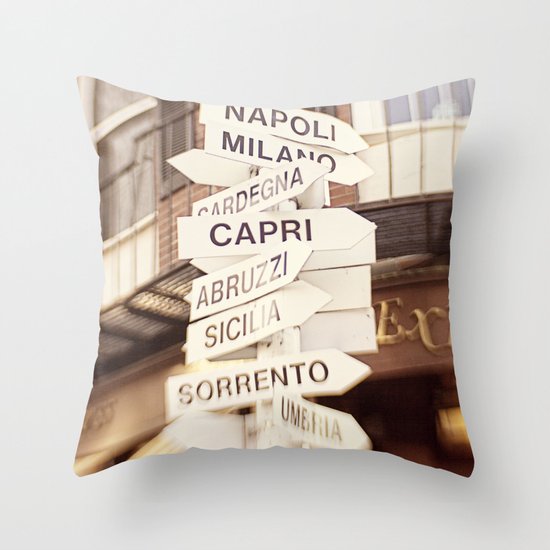 Lead me to Italy Throw Pillow