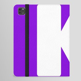 K (White & Violet Letter) iPad Folio Case