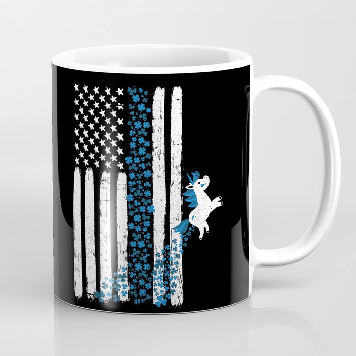 Thin Blue Line Unicorn St Patricks Police Coffee Mug