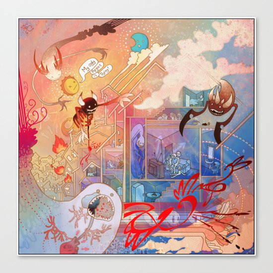 Chilling In The Afterlife Canvas Print