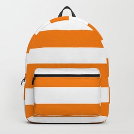 University of Tennessee Orange - solid color - white stripes pattern Backpack | Modern, Beautiful, Trendy, Makeitcolorful, Painting, Solidcolor, Whitestripes, Stripes, Colorful, White 