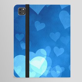 Blue Hearts iPad Folio Case