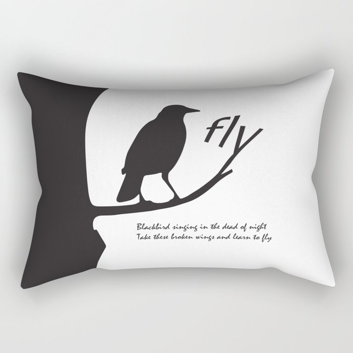 Blackbird Singing  Rectangular Pillow