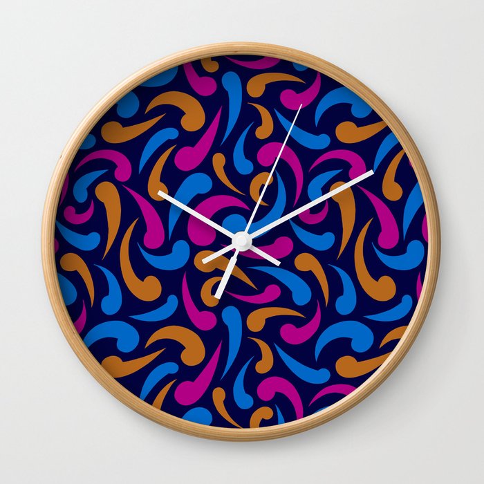 Fiesta Abstract Swirls Wall Clock