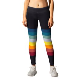 Naoaki - Classic Rainbow Retro Stripes Leggings