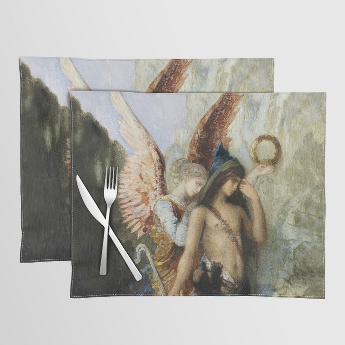 “The Voices” Angel Art by Gustave Moreau Placemat