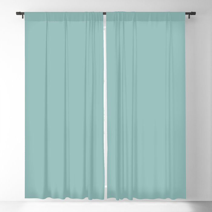 Ice Blue Solid Blackout Curtain