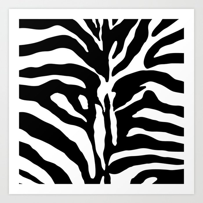 Black and white Zebra Stripes Design Art Print