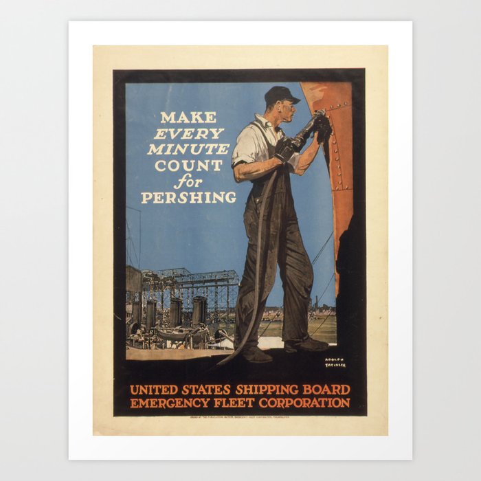 Vintage poster - Make Every Minute Count Art Print
