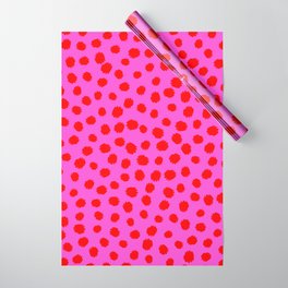Keep me Wild Animal Print - Pink with Red Spots Wrapping Paper