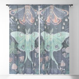 Luna Moth Sheer Curtain
