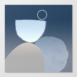 80s Arches and Circles Midnight Balance Canvas Print