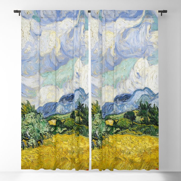 Vincent Van Gogh Wheat Field with Cypresses (1889) Blackout Curtain