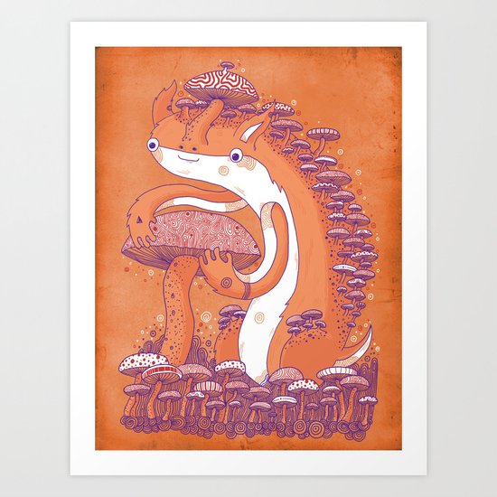 The Mushroom collector Art Print