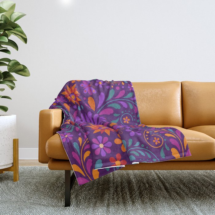 Mexican Otami Design Throw Blanket
