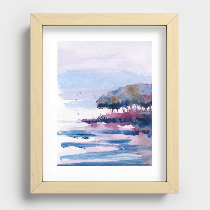 Lakeshore spring Recessed Framed Print