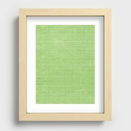 Meadow Green Heritage Hand Woven Cloth Recessed Framed Print