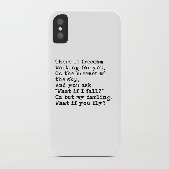 what if you fly? vintage typewritten iphone case