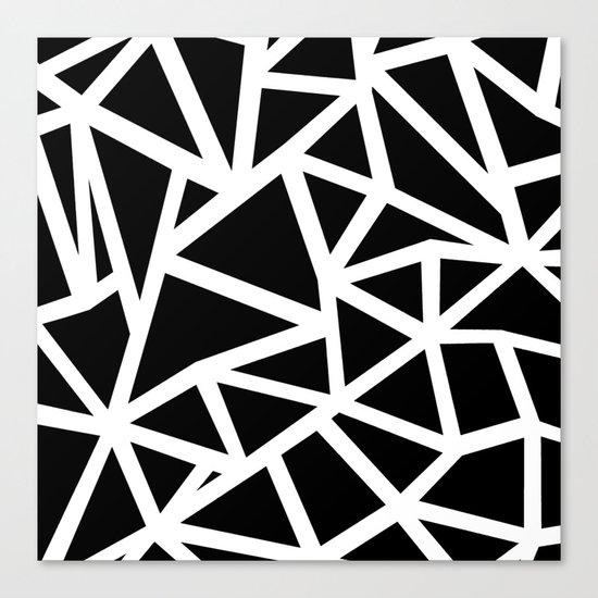 Ab Outline Thicker Black Canvas Print