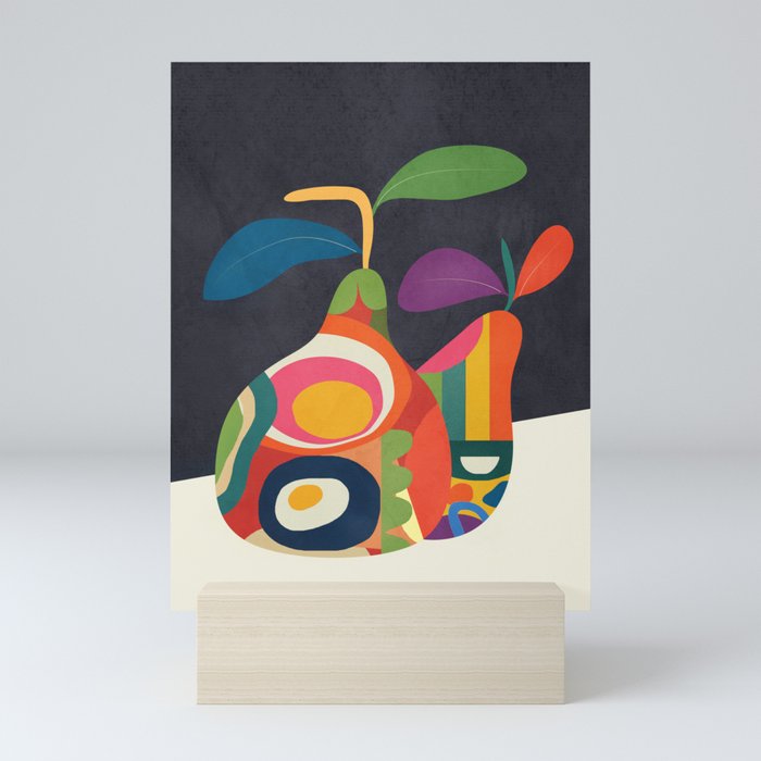 Abstract fruit shapes 02 Mini Art Print