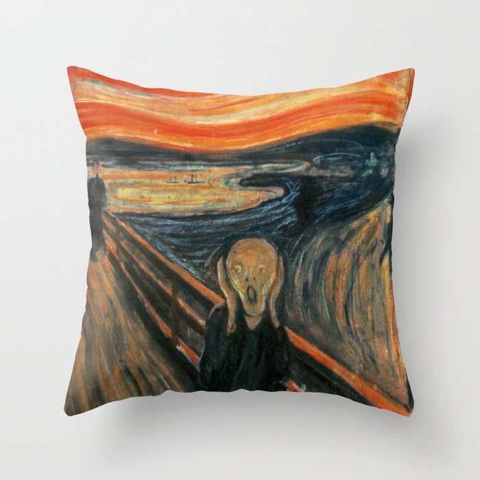 The Scream by Edvard Munch Throw Pillow