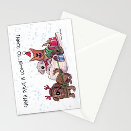 Santa Paws is comin' to town! Bogan Stationery Cards