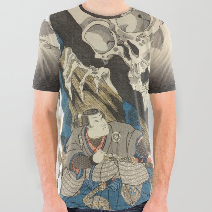 Takiyasha the Witch and the Skeleton Spectre All Over Graphic Tee