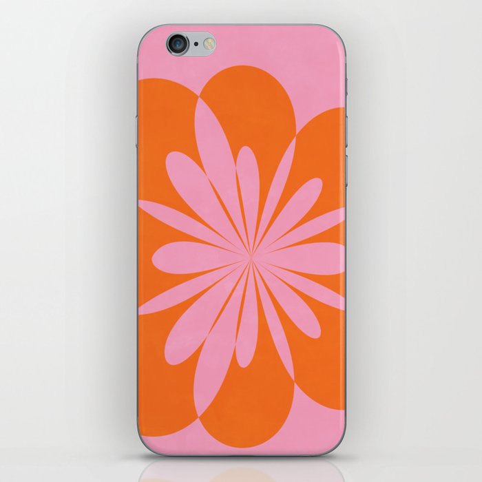 Bloom Flower- Orange Pink iPhone Skin