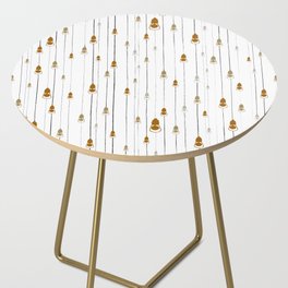 Light Rain Pattern - Golden Side Table