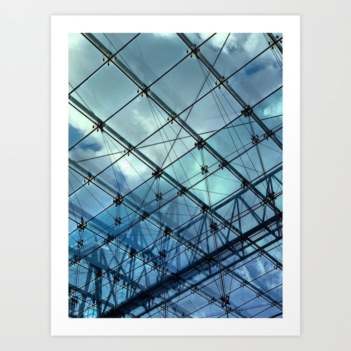 Glass Ceiling Vi Portrait Architectural Photography Art Print