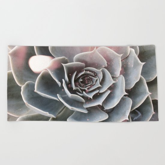 Shiny Succulent Beach Towel