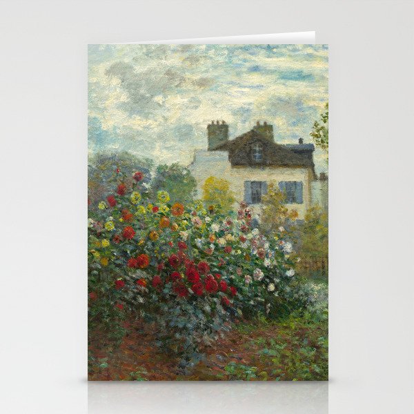 Claude Monet The Artist S Garden In Argenteuil 1873 Stationery