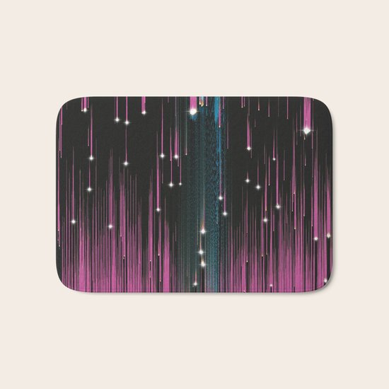 Pink Meteors Bath Mat