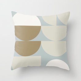 Mid Century Modern Geometric Shapes Throw Pillow