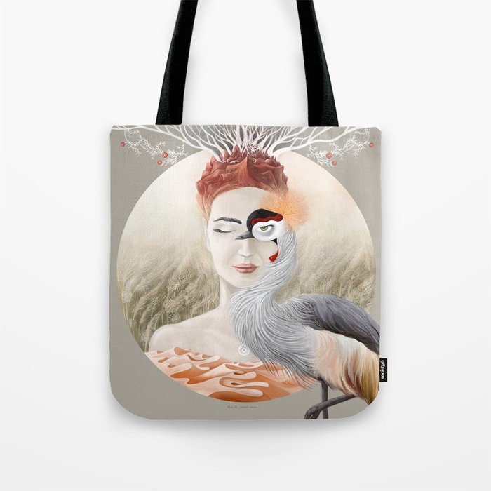 Bird Crane Tote Bag