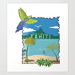 Bora bora Tahiti Art Print