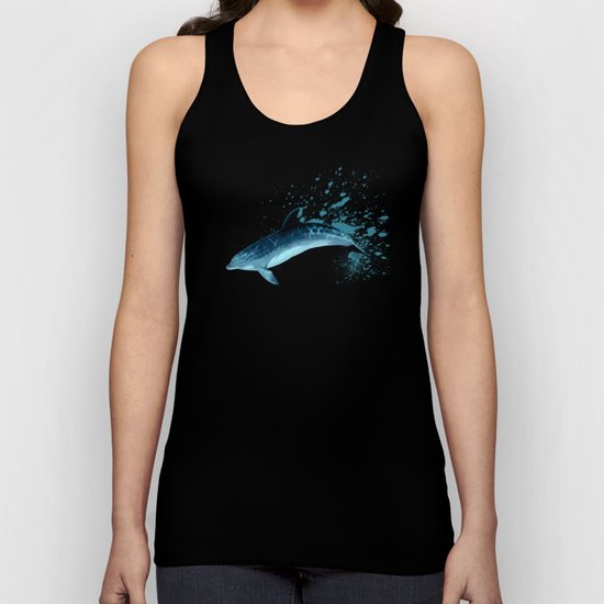 "Blackfin the Dolphin" by Amber Marine ~ digital art, (c) 2014 Unisex Tank Top
