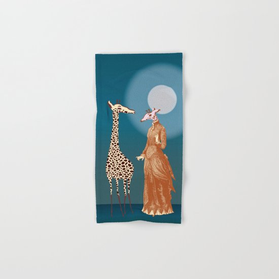 Giraffes - Late night rendezvous Hand & Bath Towel