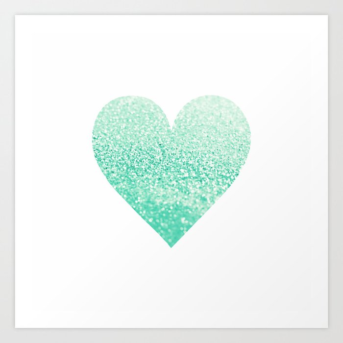 SEAFOAM HEART Art Print by Monika Strigel | Society6