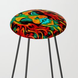 Hipster Lion Graffiti Counter Stool