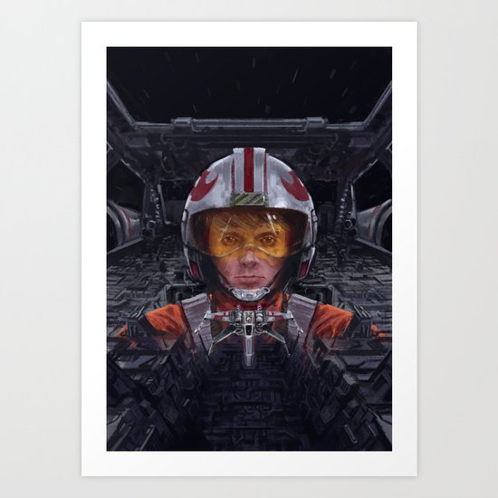 SW Hero Pilot: Luke Art Print