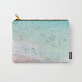 Beach Sunday Carry-All Pouch | Blush, Sun, Ocean, Curated, Marble, Children, Tropical, Waves, Photo, Pastel 
