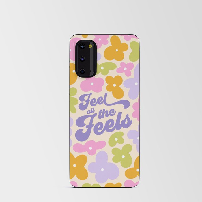 Retro Floral 'Feel all the Feels'  Android Card Case