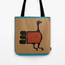 Turkey Petroglyph with Turquoise  Tote Bag