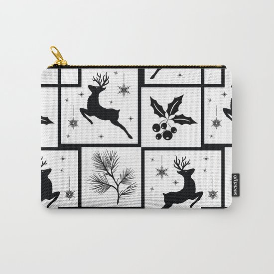 Christmas black and white pattern. Carry-All Pouch