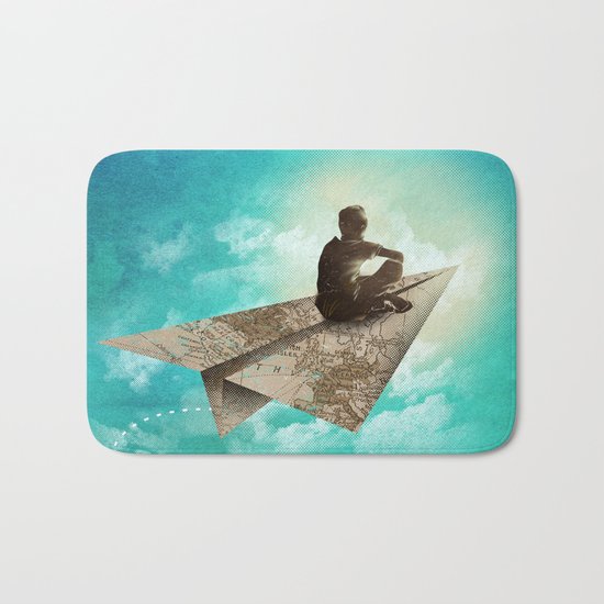 Paper Aeroplane Bath Mat