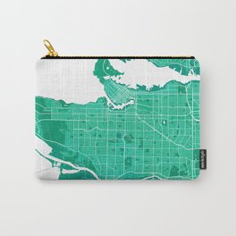 Vancouver City Map of Canada - Watercolor Carry-All Pouch | Map, Graphicdesign, Vancouvercity, Nature, Canadian, Canada, Vancouver, Vancouvermap, Landscape, Painting 