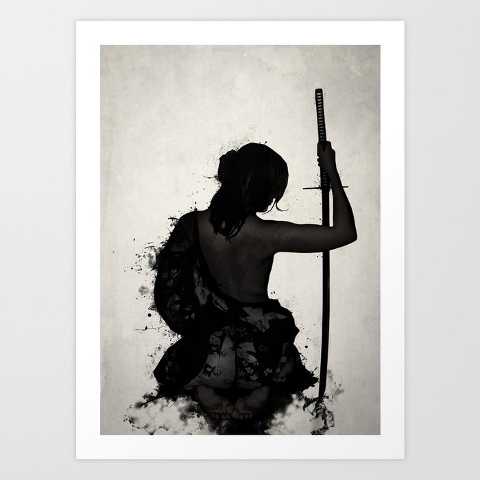 Society6 ケース Wooden Navy by Nicklas Gustafsson Female Samurai - Onna Bugeisha Art Print by Nicklas